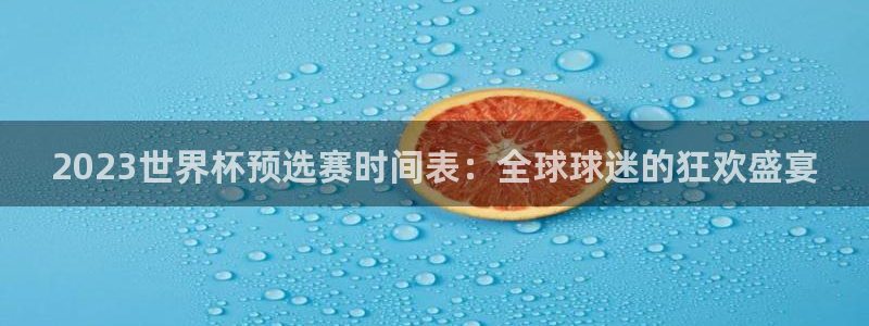 世界杯 直播：2023世界杯预选赛时间表：全球球迷的狂欢盛宴