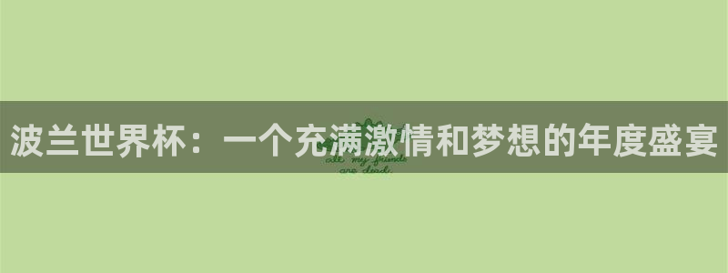 2026世预赛全部赛程：波兰世界杯：一个充满激情和梦想的年度盛宴